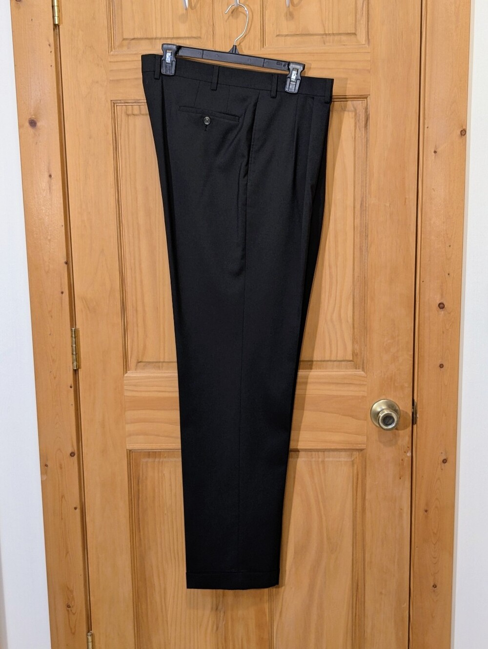 Lauren Ralph Lauren Men's Dress Pants Trousers Black 38x43 Polyester Blend